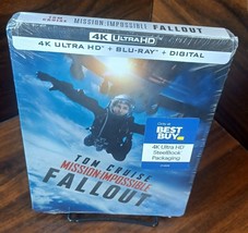 Mission Impossible Fallout Steelbook (4K+Blu-ray+Digital)-NEW-Free Box Shipping - £34.89 GBP