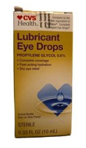 CVS Lubricant Eye Drops 0.33 oz Exp 05/2025 - £7.07 GBP