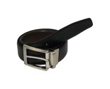 Mens VALENTINI Textured Leather Belt Classic Pin Buckle Reversible sw68 ... - $29.99