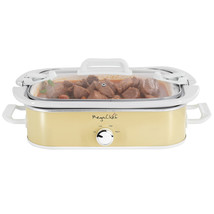 MegaChef 3.5 Quart Casserole Slow Cooker with 3 Temperature Settings in ... - $120.99