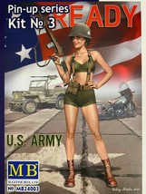1/24 Resin Model Kit Beautiful Girl US Army Soldier Pin Up Fantasy Unpainted - £13.04 GBP
