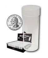 Round Quarter Coin Tubes 24mm by BCW 100 pack - $81.47 CAD