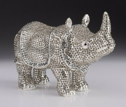 Large Rhinoceros LIMITED EDITION trinket box  Keren Kopal &amp; Austrian crystals - £517.98 GBP