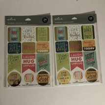 Hallmark Stickers Lot Of 2 Packs 24 Pieces Each Sealed Box3 - $5.93