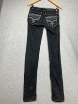 Rock Revival Neela Jeans Ankle Skinny Jeans Sz 25 embroidered Grunge Biker Moto - £30.54 GBP