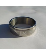 MENS RING STAINLESS STEEL SIZE 11 SPINNER FIDGET RING ROMAN NUMERALS JEW... - $14.99