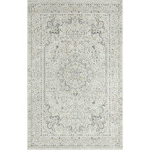 2' X 3' Ivory Gray And Taupe Floral Stain Resistant Area Rug - $1,529.64 MXN