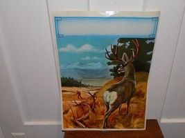 Vintage Hunting Scene / Christ in Gethsemane Double Sided Advertising Print - $29.70
