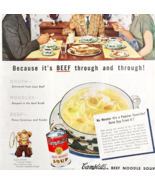 1947 Campbell&#39;s Beef Noodle Soup Advertisement Canned Classic Food DWJJ23 - €25,67 EUR