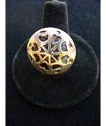 SS Ring with Hearts and Moons on Round Disk - $18.00