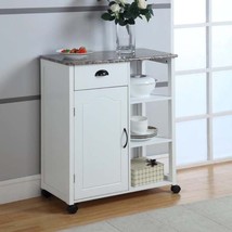 Inroom Designs Kitchen Cart With Marble Top - £140.96 GBP