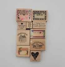 Misc Wood Mounted Made With Themed Stamps - Lot of 10 - $19.34