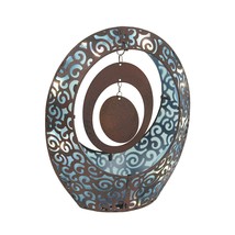 Blue Oval Battery Operated LED Decorative Accent Light Sculpture Home De... - £33.21 GBP