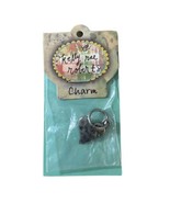 Kelly Rae Roberts Pewter Heart Charm 10mm nip Jewelry Demdaco NIP NWT - £5.40 GBP