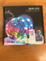 Led RGB Strip Lights 130ft 2 Rolls of 65ft Smart Light &amp; Remote Tested Box Dent - £19.57 GBP