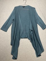 Eileen Fisher Knitted Waterfall Cardigan Sweater Womens Size M Silk Linen Flowy - £28.00 GBP