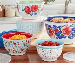 Pioneer Woman ~ Ten (10) Piece Nesting Bowl Set ~ Melamine ~ Heritage Fl... - $1,104.63 MXN