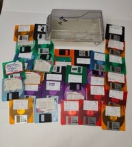 Lot Of (29) Quilting Pattern Floppy Disks With Lockable Container W/ Key - £69.69 GBP