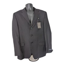 Claiborne 100% Wool Charcoal Pinstriped Suit Jacket Blazer 42 R New With... - £44.53 GBP