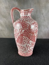 Vintage Japanese Pitcher With Beautiful Hand Painted Red Bird Design - £59.34 GBP
