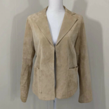 Liz Claiborne Womens 12 Light Brown Suede Jacket Blazer with Pockets - $18.86