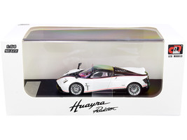 Pagani Huayra Roadster White Metallic and Carbon with Red Stripes 1/64 D... - £36.42 GBP