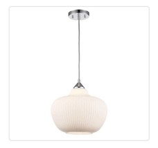 Home Decorators Pompton 1-light Gold Pendant Light Fixture with Globe Shade - £32.31 GBP