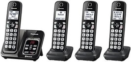 Panasonic Expandable Cordless Phone System With Link2Cell, Metallic Black - £170.47 GBP