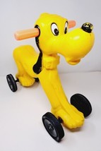 Pluto Ride-on Toy Walt Disney Productions Child&#39;s Toy Reliable VTG Blow Mold - £85.17 GBP