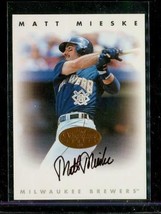 1996 Donruss Leaf Signature Series Baseball Card Matt Mieske Milwaukee Brewers - £15.61 GBP