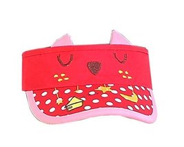 Children Sun Protection Hat Kittens Models Cap Without Top 2-4 Years(Red)