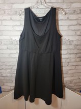 Torrid Sun Dress Size 1 (1XL) Ruched Bust Black 100% Rayon Sleeveless - $25.00