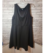 Torrid Sun Dress Size 1 (1XL) Ruched Bust Black 100% Rayon Sleeveless - $33.95 CAD