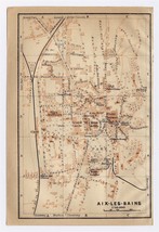 1914 Antique City Map Of AIX-LES-BAINS / RHONE-ALPES / France - £17.09 GBP