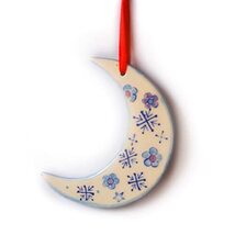 Handmade Ceramic Bell Christmas Ornament, Painted, Perfect for Holiday D... - $18.00+