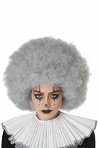 Gray Jumbo Afro Wig Super Frizzy Creepy Clown Evil Psycho Circus Carnival Unisex - £11.76 GBP