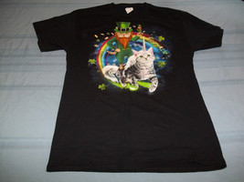 Leprechaun and Unicorn Cats T-Shirt Size M - £7.11 GBP