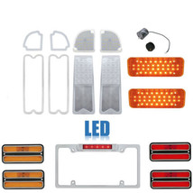 71-72 Chevy &amp; GMC Truck LED Clear Amber Tail Park License Light Lenses Set NH - $405.17