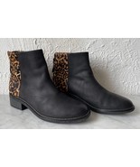 Sperry Maya Belle Black Leather/Leopard Print Chelsea Ankle Boots - Wome... - £36.37 GBP