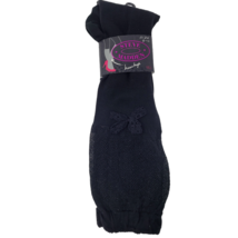 Steve Madden Black Bow Knee High Socks - 1 Pair Pack- Size 9-11 - New NWT - £7.62 GBP