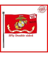 3x5 FT Marine Corps Flag - Double-Sided, Heavy Duty &amp; Weather Resistant - $36.62