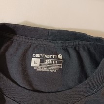 Carhartt K87 BLS NORTH BALDWIN UTILITIES Men XL Blue Cotton Short Sleeve T-Shirt image 3