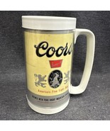 Vtg. Coors Thermo-serv Plastic Insulated Drinking Mug White 6 1/4&quot; H.  USA - £6.18 GBP