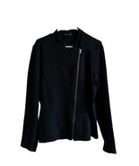 Eileen Fisher Jacket Women&#39;s Size L Black Zipper Stretch Blazer - $39.59