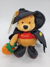Disney Store Witch Winnie The Pooh Beanbag 8&quot; Plush 2000  Halloween w Mi... - £7.83 GBP