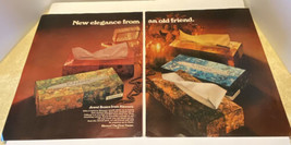 Vintage Print Ad Kleenex Tissue Jewel Foil Boxes Ephemera 1969 13.5 x 10.25 2 pg - £12.52 GBP