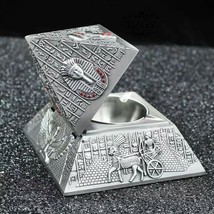  Vintage Egyptian Pyramid Metal Alloy Ashtray for Hotel Home and Garden Décor - £27.25 GBP