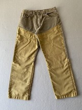Vintage Wrangler Jeans 32x28.5 Brown Rugged Brush Guard Work Dbl Knee Ta... - $34.52