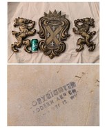 Lot De 3 1960s Art Moderne Co Lion Blason Chalkware Mcm Décoration Mural... - $9,416.33 MXN