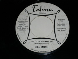 Bill Smith The Little Drummer Boy 45 Rpm Record Vintage Talmu Promotional - £19.65 GBP